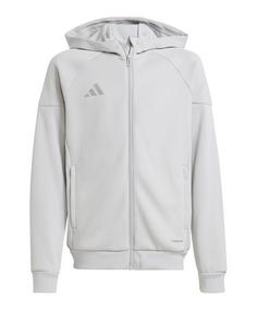 adidas Tiro 25 Travel Kapuzenjacke Kids Trainingsjacke Kinder grau