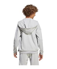 Rückansicht von adidas Tiro 25 Travel Kapuzenjacke Kids Trainingsjacke Kinder grau