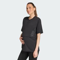 Rückansicht von adidas Maternity T-Shirt Funktionsshirt Damen Black / Carbon
