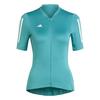 adidas Tempo 3-Streifen Radtrikot Trikot Damen - Pure Teal