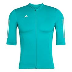 adidas Tempo 3-Streifen Radtrikot Fahrradtrikot Herren Pure Teal