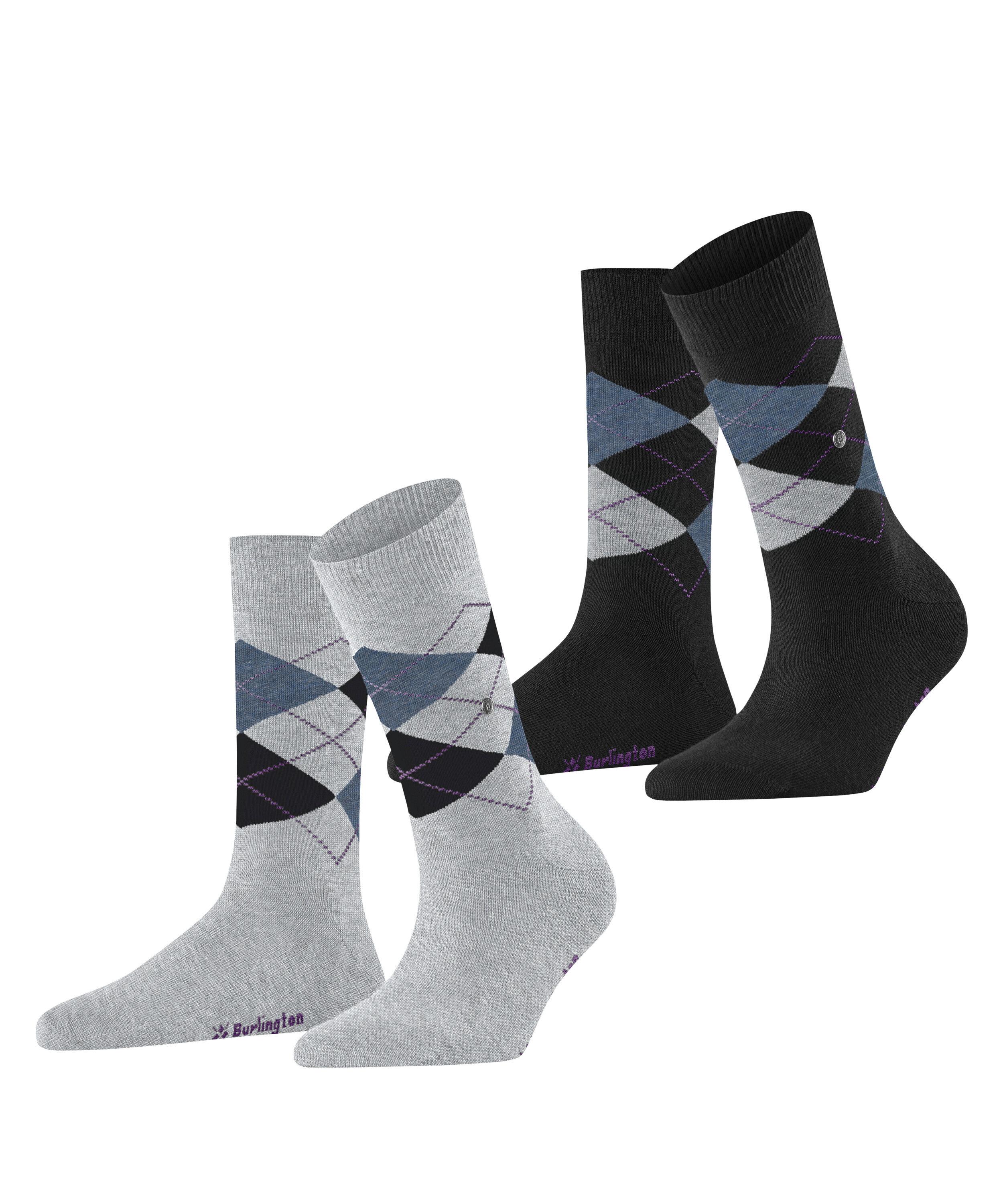 Burlington Everyday Argyle SO 2-Pack Socken Damen - lt. heather (3223)