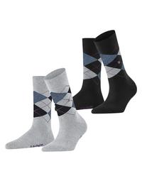 Burlington Everyday Argyle SO 2-Pack Socken Damen - lt. heather (3223)