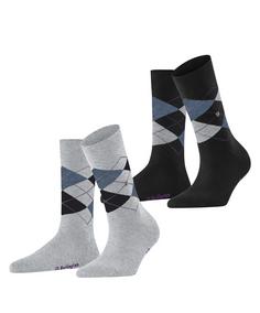 Burlington Everyday Argyle SO 2-Pack Freizeitsocken Damen lt. heather (3223)