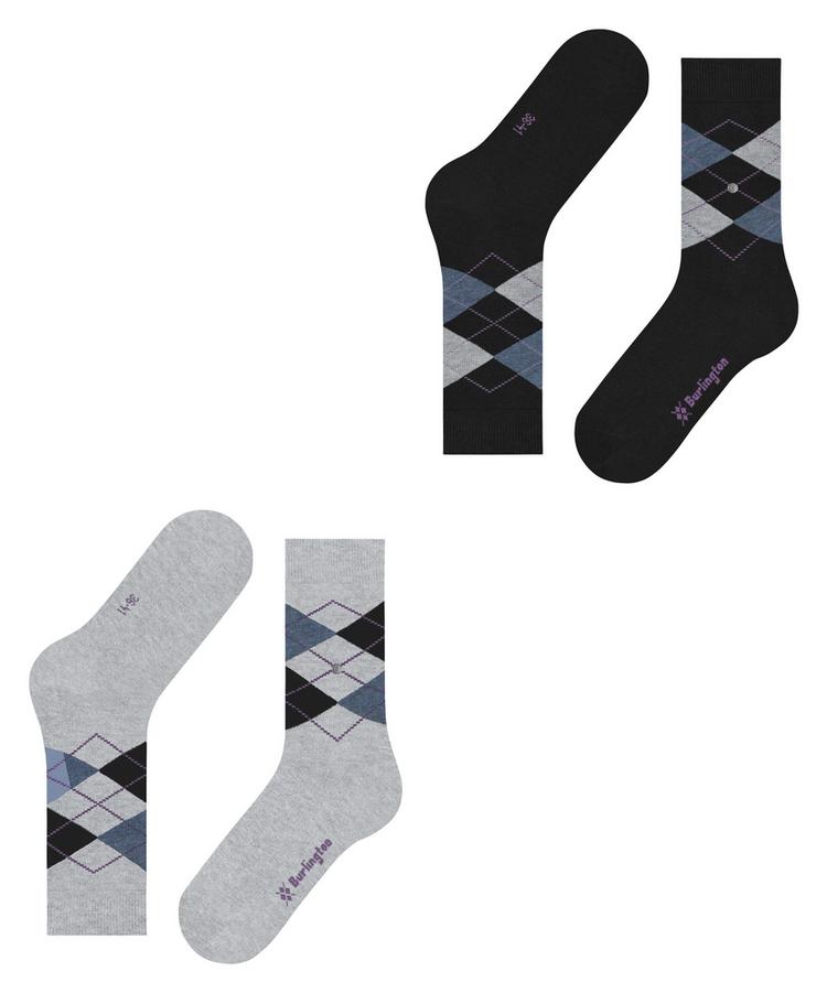 Burlington Burlington Everyday Argyle SO 2-Pack Socken Damen - lt. heather (3223) - 2 | SportScheck