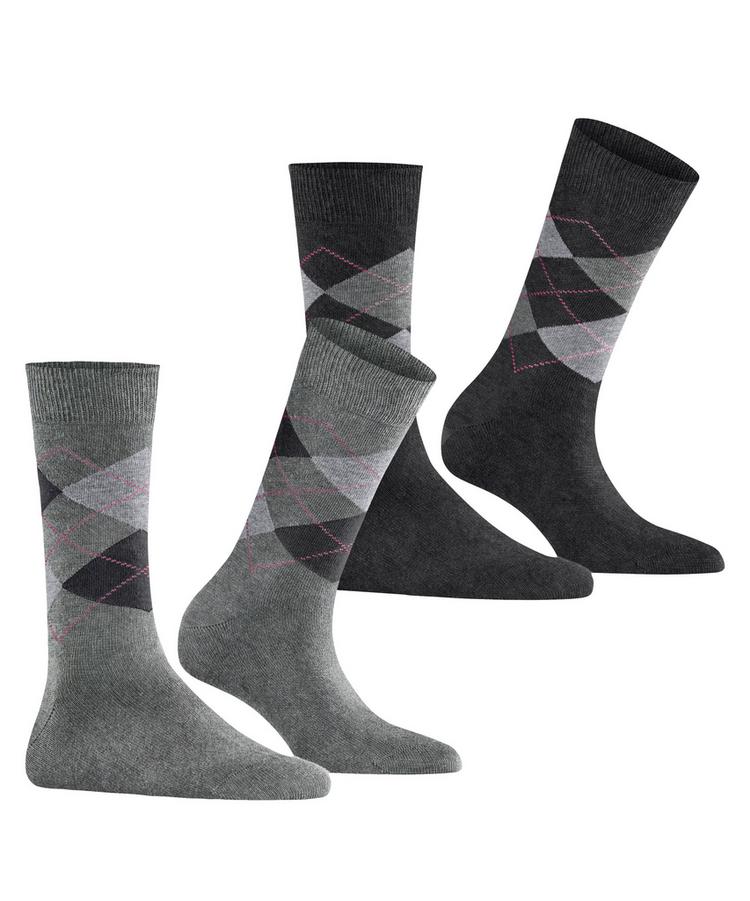 Burlington Burlington Everyday Argyle SO 2-Pack Socken Damen - light greymel. (3390) - 0 | SportScheck