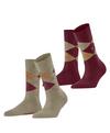 Burlington Everyday Argyle SO 2-Pack Socken Damen - kitt (4300)