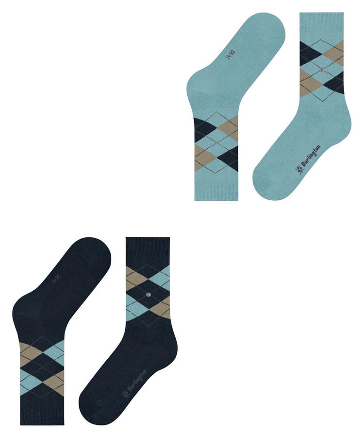 Burlington Burlington Everyday Argyle SO 2-Pack Socken Damen - marine (6120) - 2 | SportScheck