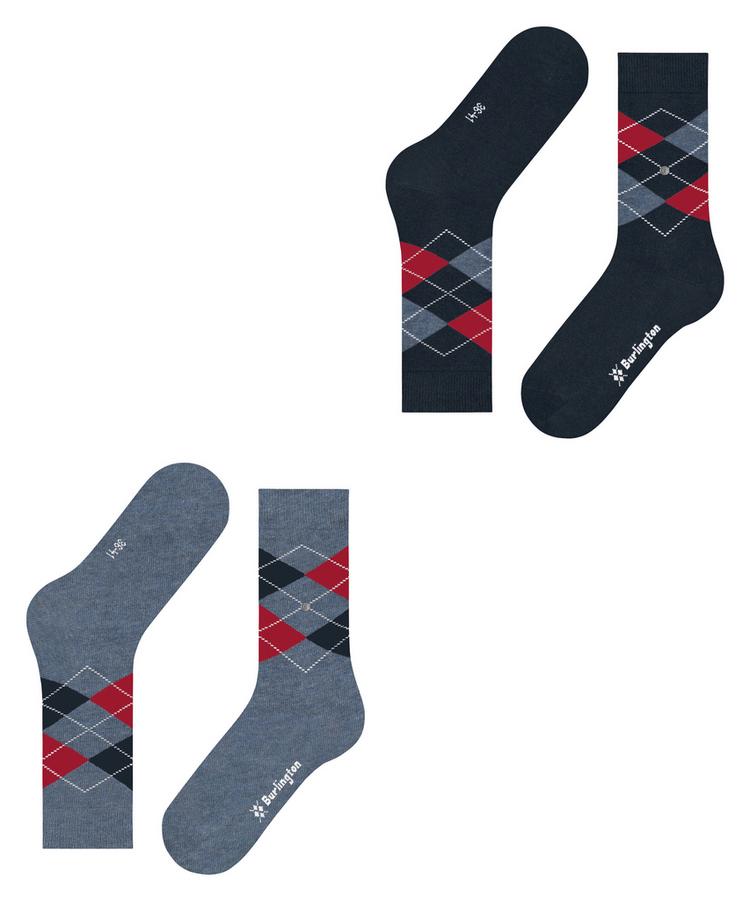 Burlington Burlington Everyday Argyle SO 2-Pack Socken Damen - denim mel. (6797) - 2 | SportScheck
