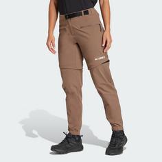 Rückansicht von adidas TERREX Utilitas Hiking Zip-Off Hose Wanderhose Damen Earth Strata
