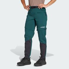 Rückansicht von adidas TERREX Utilitas Hiking Zip-Off Hose Wanderhose Damen Aurora Ivy