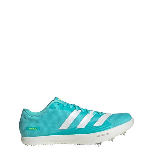 Rückansicht von adidas Adizero Weitsprungschuh Laufschuhe Flash Aqua / Zero Metalic / Lucid Lemon