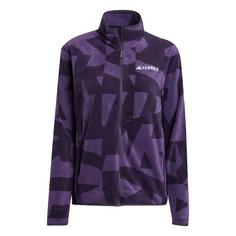 adidas Terrex Multi Printed Fleecejacke Fleecejacke Damen Aurora Black / Aurora Plum