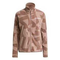 adidas Terrex Multi Printed Fleecejacke Fleecejacke Damen Earth Strata / Trace Brown