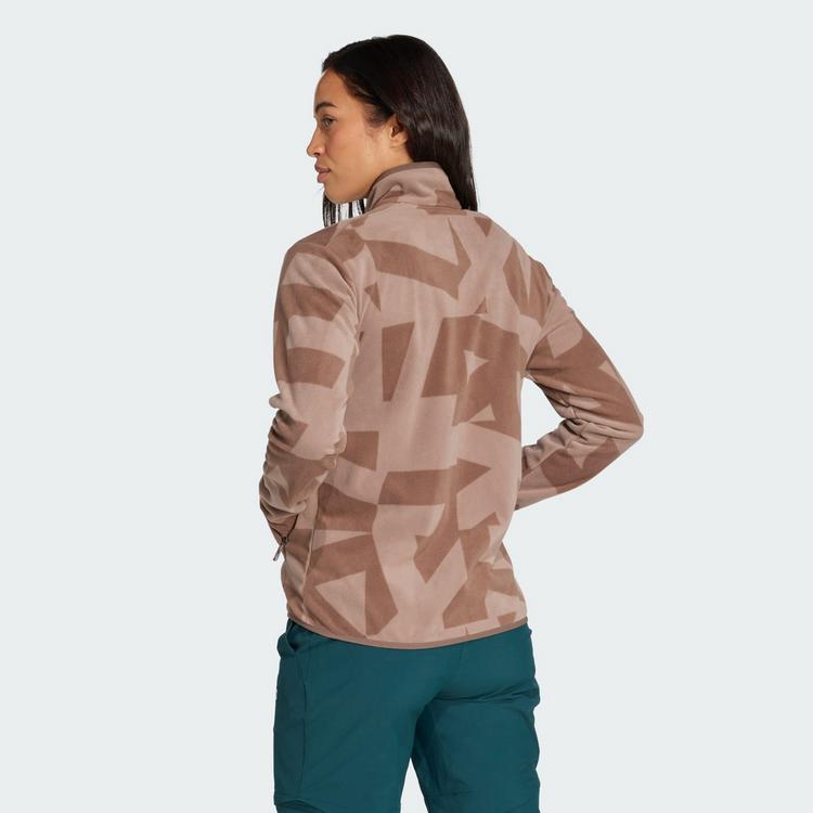 adidas adidas Terrex Multi Printed Fleecejacke Fleecejacke Damen - Earth Strata / Trace Brown - 1 | SportScheck