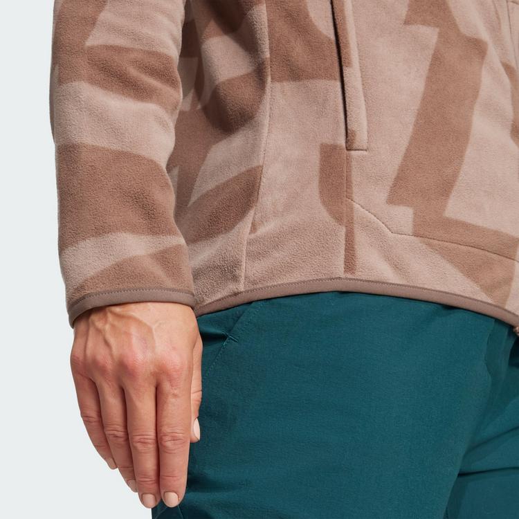 adidas adidas Terrex Multi Printed Fleecejacke Fleecejacke Damen - Earth Strata / Trace Brown - 0 | SportScheck