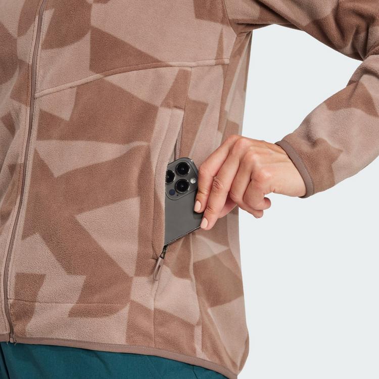 adidas adidas Terrex Multi Printed Fleecejacke Fleecejacke Damen - Earth Strata / Trace Brown - 1 | SportScheck