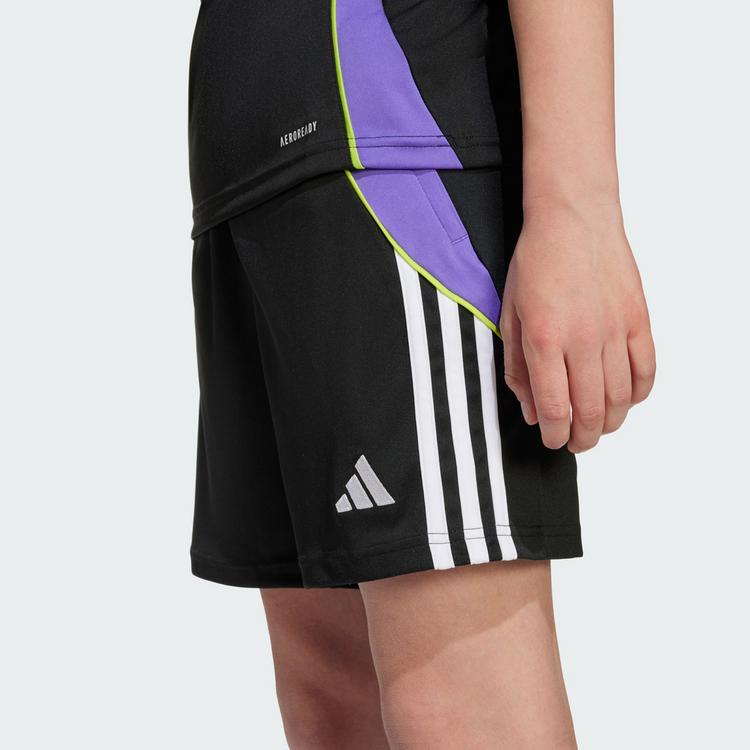 adidas adidas Tiro 24 Trainings-Shorts Kinder Fu&szlig;ballshorts Kinder - Black / Purple Rush - 0 | SportScheck