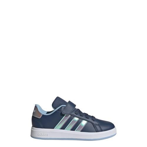 Rückansicht von adidas Grand Court 2.0 Kids Schuh Sneaker Kinder Preloved Ink / Iridescent / Clear Sky