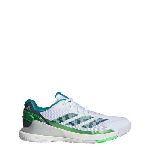 Rückansicht von adidas Crazyquick Padel-Schuh Tennisschuhe Herren Cloud White / Aurora Ivy / Lime Burst