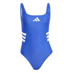 adidas 3-Streifen U-back Badeanzug Badeanzug Damen Semi Lucid Blue / White