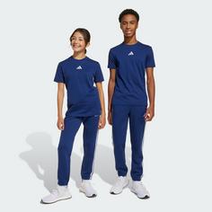Rückansicht von adidas Essentials Kids Hose Stoffhose Kinder Dark Blue / White