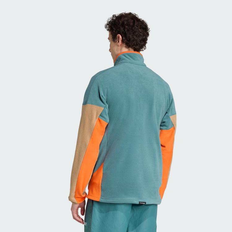 adidas adidas Terrex Multi Climawarm Fleece-Anorak Funktionssweatshirt Herren - Preloved Teal / Cardboard / Semi Impact Orange - 1 | SportScheck