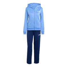 adidas Essentials Linear Trainingsanzug Sweatjacke Damen Blue Fusion