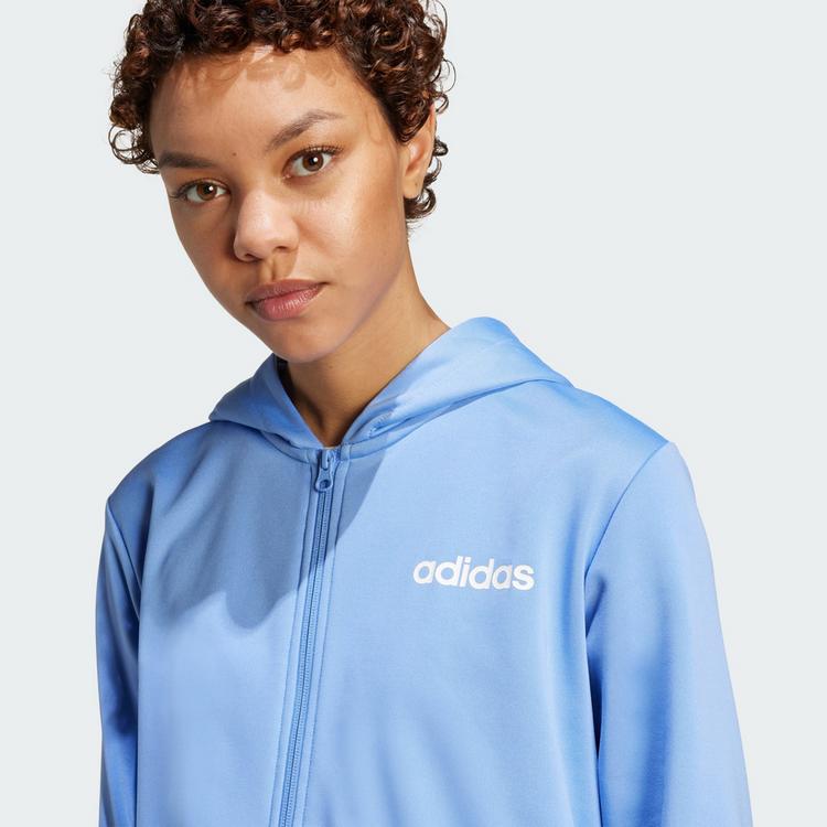 adidas adidas Essentials Linear Trainingsanzug Sweatjacke Damen - Blue Fusion - 0 | SportScheck
