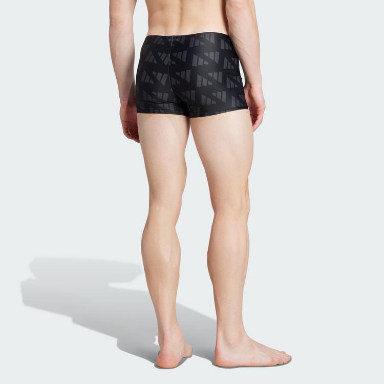 adidas adidas Logo Graphic 2 Inch Boxer-Badehose Badehose Herren - Black / Carbon - 1 | SportScheck