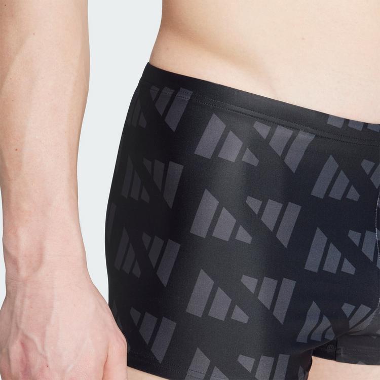 adidas adidas Logo Graphic 2 Inch Boxer-Badehose Badehose Herren - Black / Carbon - 1 | SportScheck