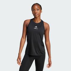 Rückansicht von adidas Les Mills Graphic Tanktop Funktionsshirt Damen Black