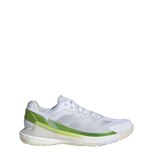 Rückansicht von adidas Crazyquick BOOST Padel-Schuh Tennisschuhe Damen Cloud White / Zero Metalic / Lucid Lemon