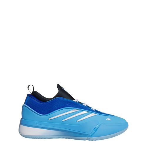 Rückansicht von adidas Dame 9 Basketballschuh Basketballschuhe Blue Burst / Cloud White / Aurora Ink