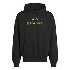 adidas Anthony Edwards Believe That Hoodie Hoodie Herren Black / Preloved Lime