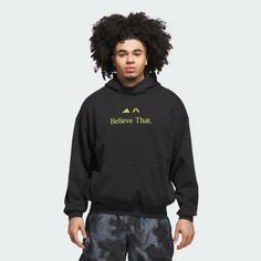 Rückansicht von adidas Anthony Edwards Believe That Hoodie Hoodie Herren Black / Preloved Lime