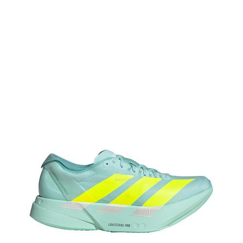 Rückansicht von adidas Adizero Adios Pro 4 Laufschuh Laufschuhe Damen Semi Flash Aqua / Lucid Lemon / Mint Ton