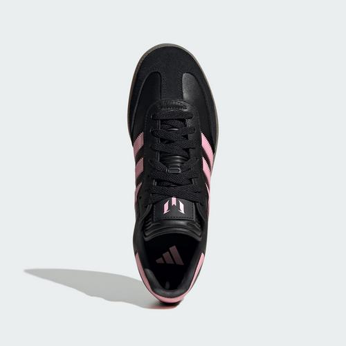 Rückansicht von adidas Samba Messi Schuh Fußballschuhe Herren Core Black / Gold Metallic / Gum