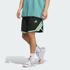 Rückansicht von adidas adidas Crazy Lite Shorts Basketball-Shorts Herren Black / Lime Burst