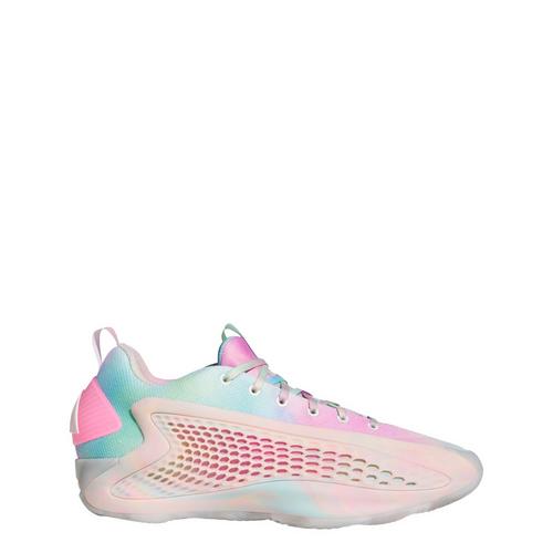 Rückansicht von adidas Anthony Edwards 1 Low Basketballschuh Basketballschuhe Cloud White / Acid Orange / Bliss Pink