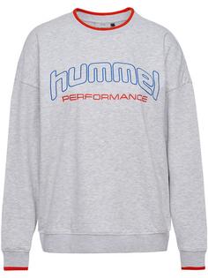 hummel hmlFAST OVERSIZED CREW Funktionssweatshirt Damen LIGHT GREY MELANGE