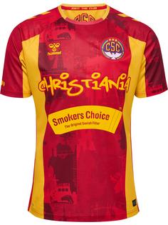 hummel CSC 24/25 HOME JERSEY SS Funktionsshirt TRUE RED/SPORTS YELLOW W/SPONS
