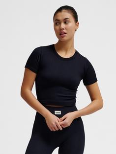 Rückansicht von hummel hmlPULSE SEAMLESS RIB W T-SHIRT S/S Funktionsshirt Damen BLACK