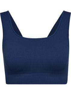 hummel hmlPULSE SEAMLESS RIB BRA Funktionstop Damen DRESS BLUES