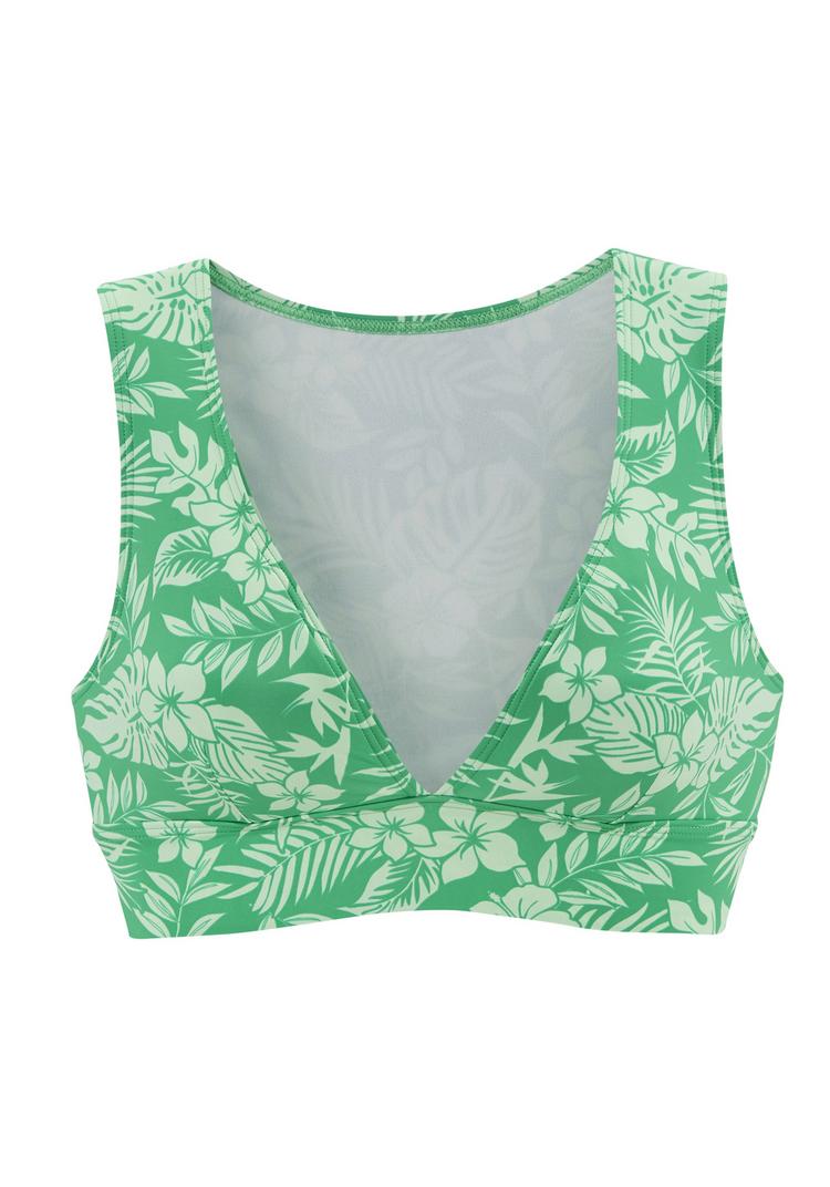 VENICE BEACH VENICE BEACH Bustier-Bikini-Top Bikini Oberteil Damen - gr&uuml;n bedruckt - 0 | SportScheck