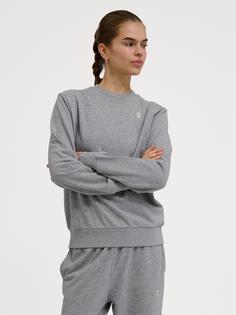 Rückansicht von hummel hmlPULSE W SWEAT CREWNECK Funktionssweatshirt Damen GREY MELANGE