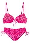 Buffalo B&uuml;gel-Bikini Bikini Set Damen - rot-bedruckt