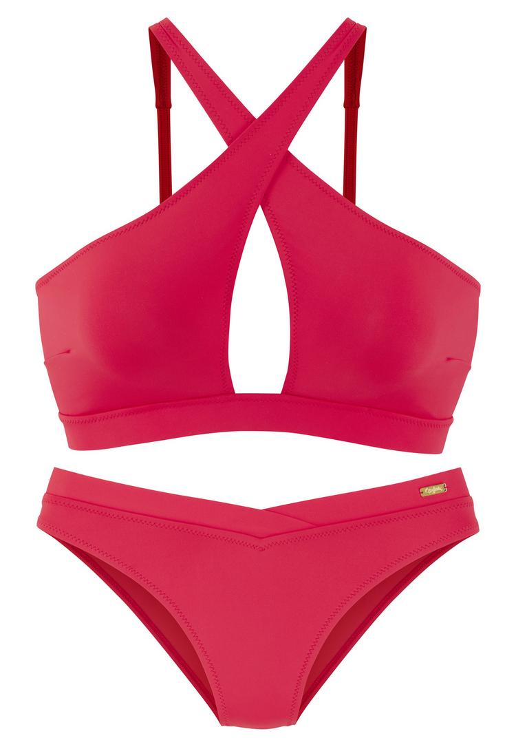 Buffalo Buffalo Bustier-Bikini Bikini Set Damen - neon rot - 0 | SportScheck