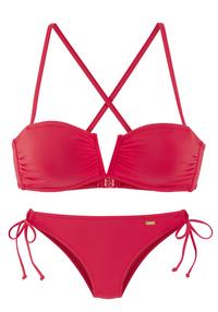 Buffalo Bandeau-Bikini Bikini Set Damen - neon rot