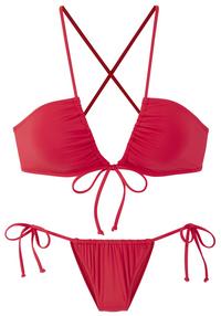 Buffalo Triangel-Bikini Bikini Set Damen - neon rot
